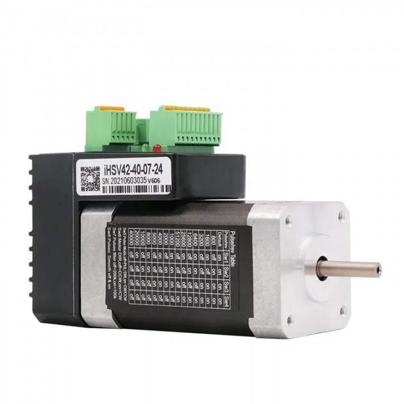 Silnik serwo ac Nema 17 z sterownik, JMC iHSV42-40-07-24 78w 52000 obr./min 0,185Nm 24V 42 x 42mm