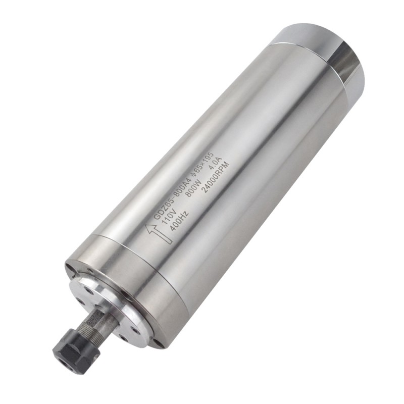 Wrzeciono frezarki CNC chłodzony wodą GDZ65-800A4 110V 800W 24000obr./min 400Hz z tuleją zaciskową ER11