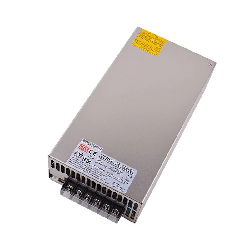 Zamknięty zasilacz impulsowy 24V Meanwell SE-600-24 25A 600W