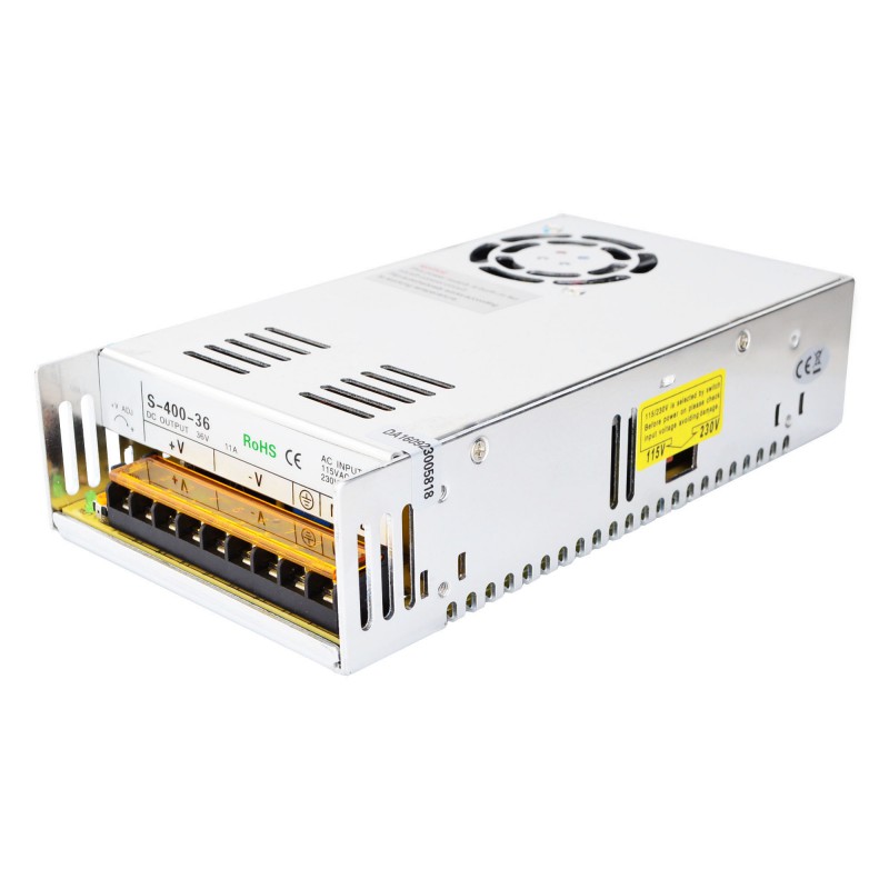 Zasilacz impulsowy 36V S-400-36 (400W 11A) do silnika krokowego