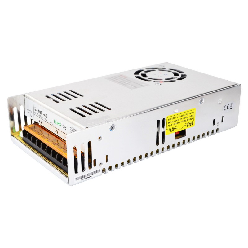 Zasilacz impulsowy 48V S-400-48 400W 8,3A do silnika krokowego