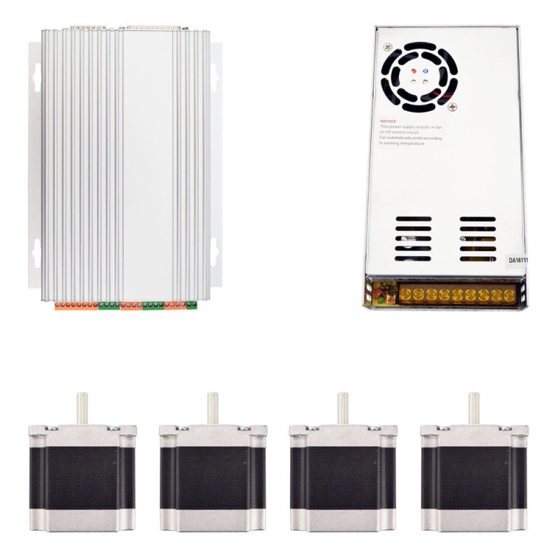 Zestaw frezarki CNC 4-osiowej 1,26 Nm (silnik krokowy Nema 23 + sterownik TB6560 + zasilacz impulsowy)