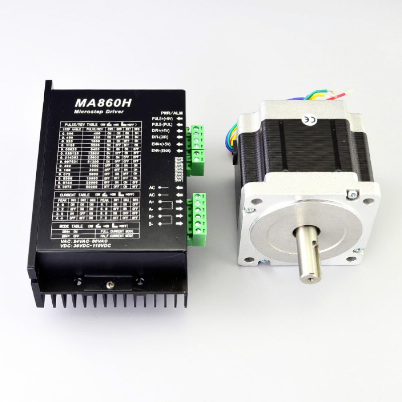 Zestaw silnik krokowy ze sterownikiem Nema 34 1-MA860H-34HS59 4,5 Nm 1,8 stopnia