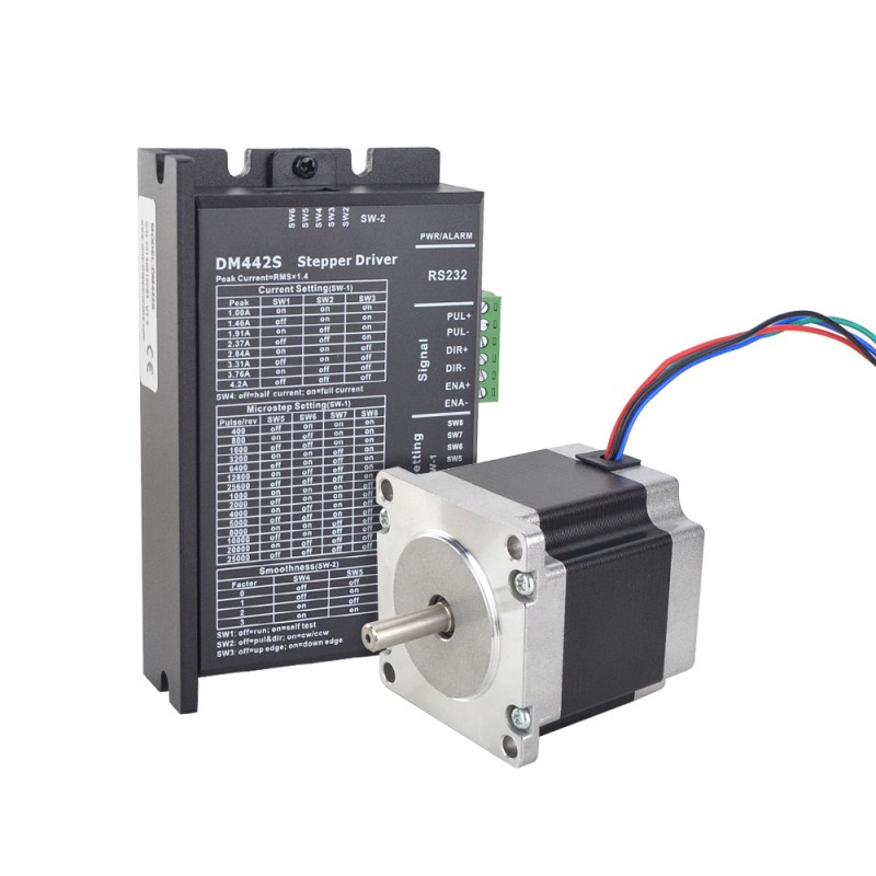 Zestaw silnika krokowego Nema 23 + sterownik 1,26 Nm 1-DM442S-23HS22 silnik krokowy ze sterownikiem