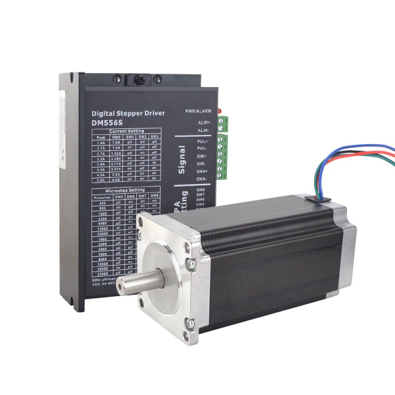 Zestaw silnika krokowego Nema 23 + sterownik 3 Nm 1-DM556S-23HS45 silnik krokowy ze sterownikiem