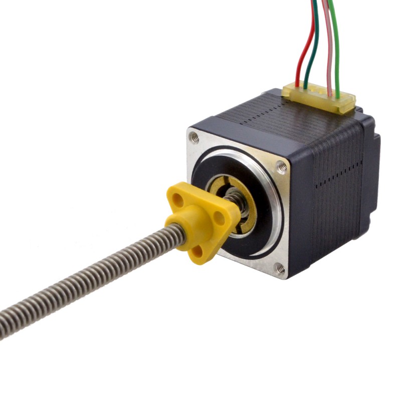 Zewnętrzny liniowy silnik krokowy NEMA 11 11E13S1004FD5-150RS skok na obrót 1,27mm skok 150mm