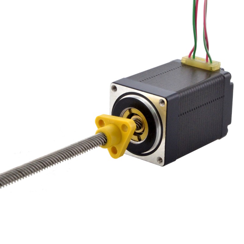 Zewnętrzny liniowy silnik krokowy NEMA 11 11E18S1004ND5-150RS skok na obrót 10,16mm skok 150mm