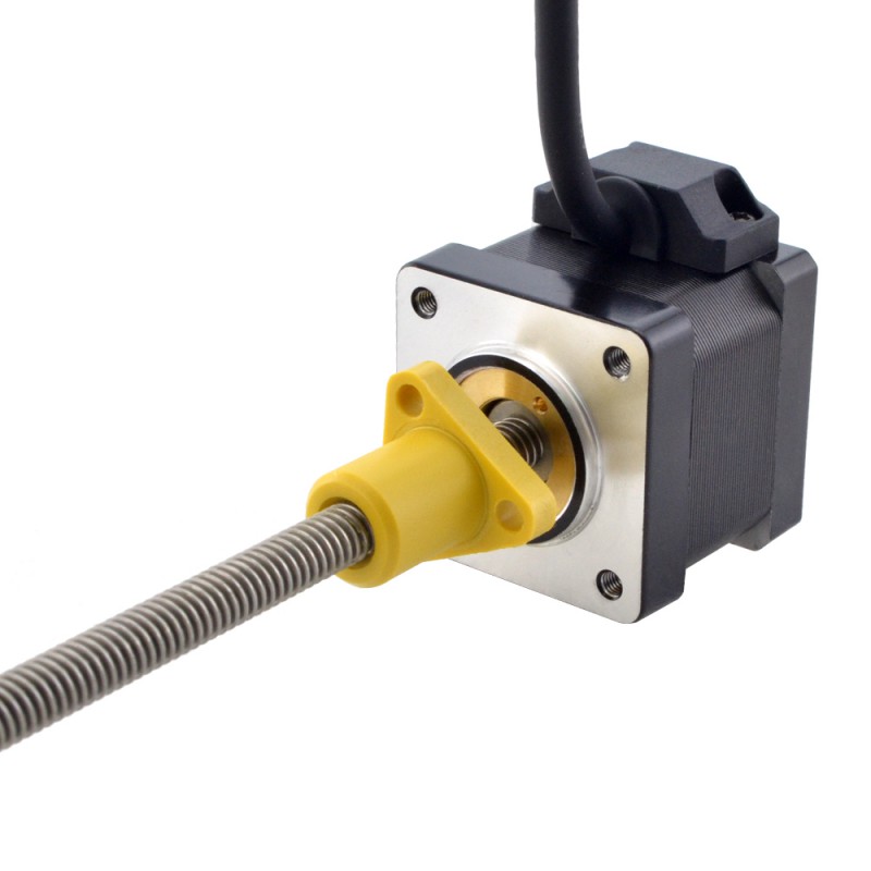Zewnętrzny liniowy silnik krokowy NEMA 14 14E13S1504GF5-150RS skok na obrót 2,54mm skok 150mm