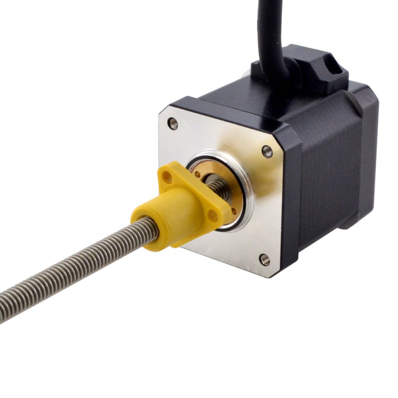 Zewnętrzny liniowy silnik krokowy NEMA 17 17E19S2504FF5-150RS skok na obrót 1,27mm skok 150mm