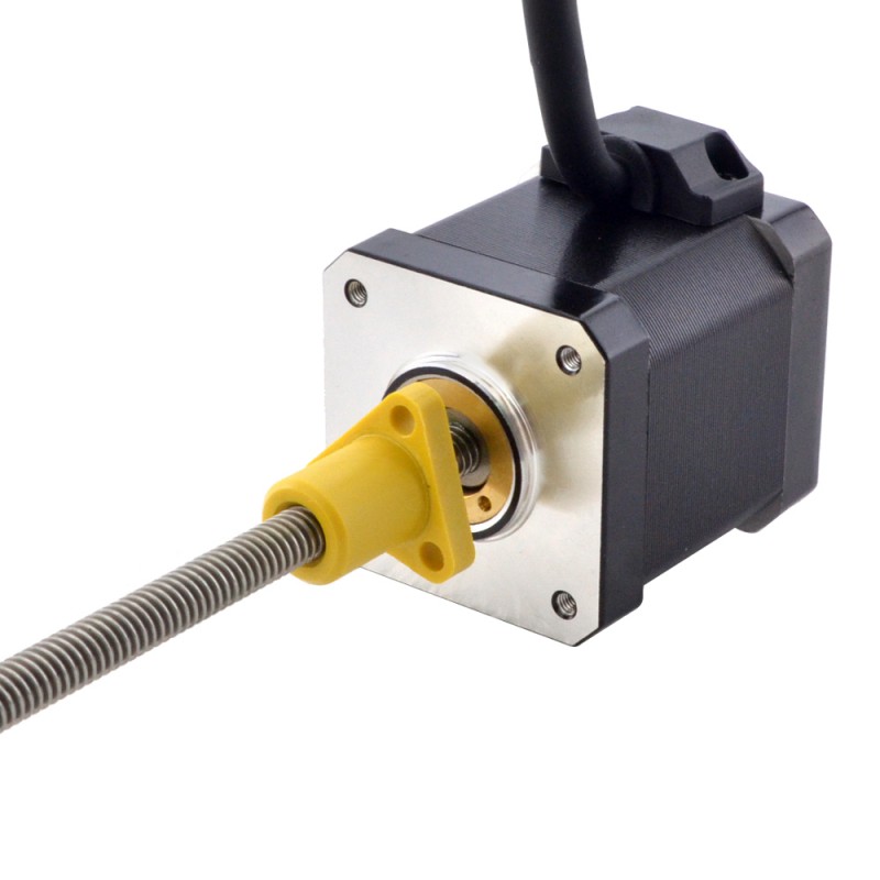 Zewnętrzny liniowy silnik krokowy NEMA 17 17E19S2504GF5-150RS skok na obrót 2,54mm skok 150mm