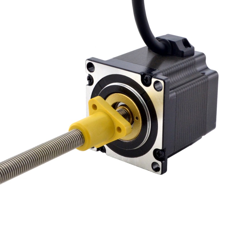 Zewnętrzny liniowy silnik krokowy NEMA 23 23E22S3004FG5-200RS skok na obrót 1,27mm skok 200mm