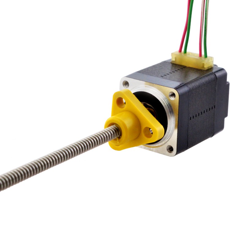Zewnętrzny liniowy silnik krokowy NEMA 8 8E11S0504SC5-100RS skok na obrót 1mm skok 100mm