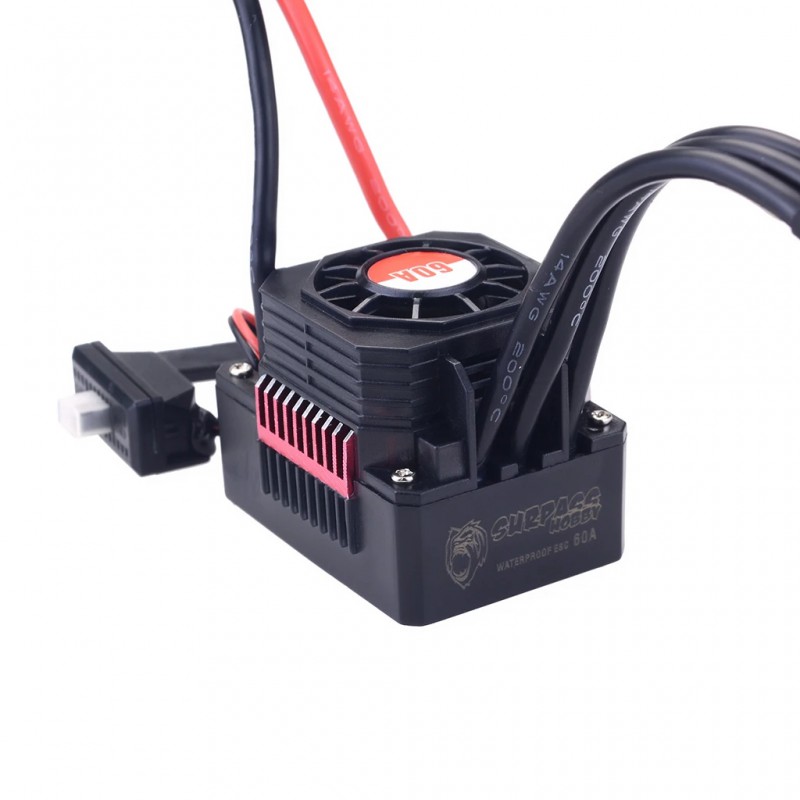 Elektroniczny regulator prędkości Surpass Hobby 60A ESC do samochodów zdalnie sterowanych, dronów i silników bezszczotkowych
