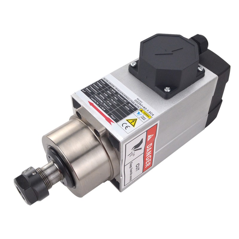 Elektrowrzeciono CNC AC chłodzony powietrzem GDZ93×82-1.5C4 380V 1,5KW 18000obr./min z tuleją zaciskową ER20