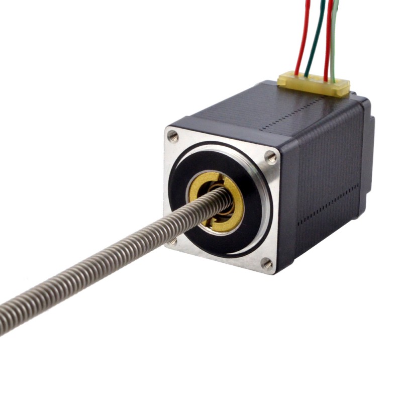 Liniowy silnik krokowy nieuchwytny NEMA 11 11N18S1004FD5-200RS 0,12Nm skok na obrót 1,27mm skok 200mm