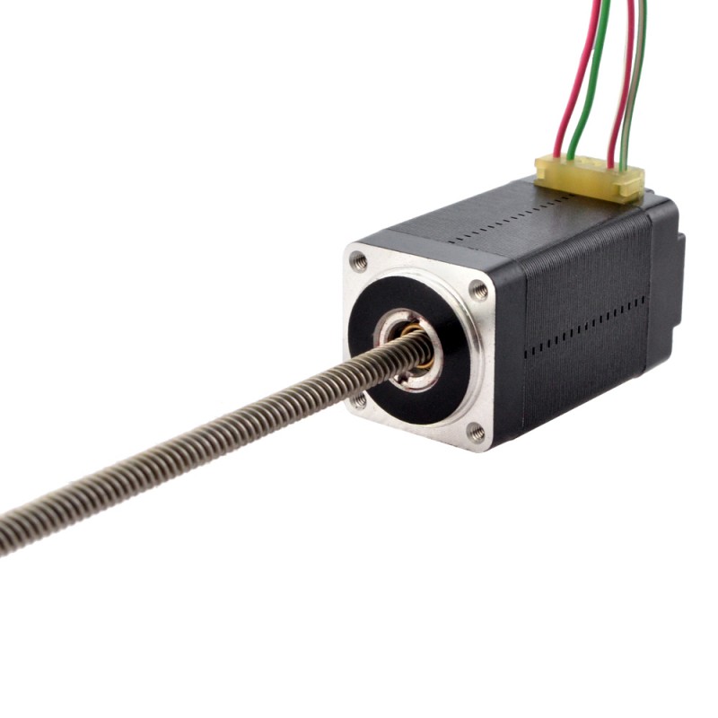 Liniowy silnik krokowy nieuchwytny NEMA 8 8N15S0504DC5-150RS skok na obrót 4mm skok 150mm