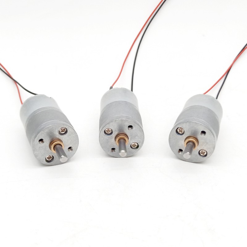 20 szt. Motoreduktor szczotkowy DC z magnesami trwałymi GM25-320SH Φ25mm 6V/12V z przekładnią walcową o przełożeniu 4–499:1