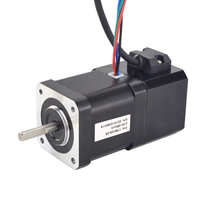 Silnik krokowy Nema 17 serii P 17BK05-05 48 Ncm z hamulcem elektromagnetycznym