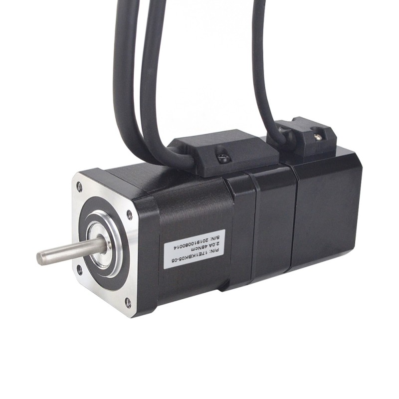 Silnik krokowy Nema 17 z zamkniętą pętlą Seria P 17E1KBK05-05 48Ncm z hamulcem elektromagnetycznym