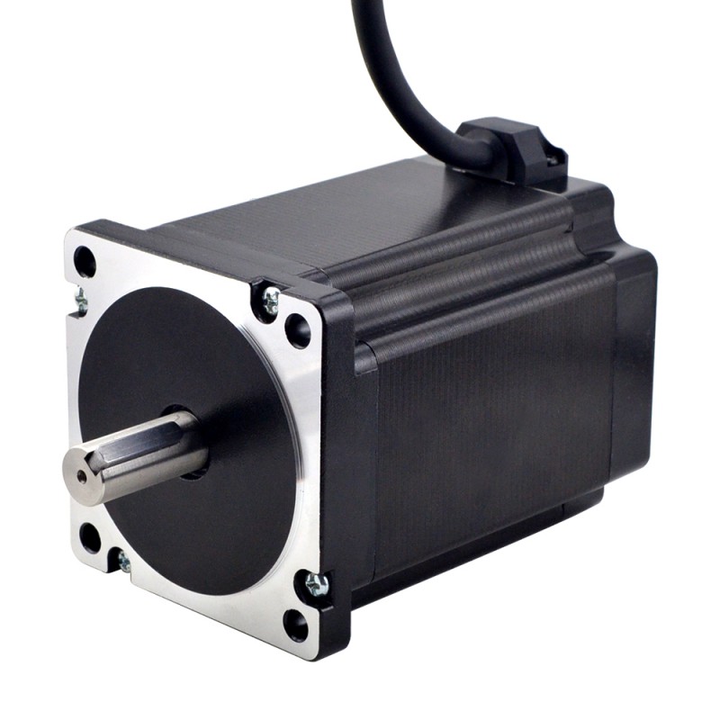 Silnik krokowy Nema 34 serii S 34HS46-6004S1 14 mm wałek wpustowy 8,5 Nm z kablem 1 m