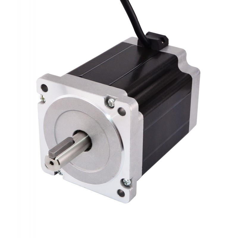 Silnik krokowy Nema 34 z podwójnym wałem 34HS46-5004D1 8,5 Nm 5 V 4 przewody