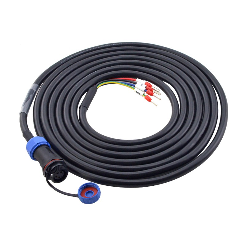 3 m 4-pinowy kabel przedłużający do silników z wtykiem lotniczym IP65 do serwosilników serii T6