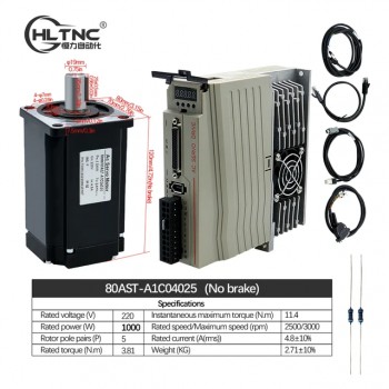 Silnik serwo AC z sterownik 400W/600W/750W/1000W 110V / 220V 1,27Nm-3,8Nm