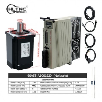 Silnik serwo AC z sterownik 400W/600W/750W/1000W 110V / 220V 1,27Nm-3,8Nm