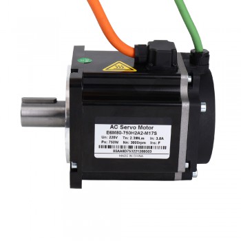 Silnik serwo AC z sterownik 750W E6-RS750H2A2-M17S 3000 obr./min 2,39 Nm 17-bitowy enkoder IP65