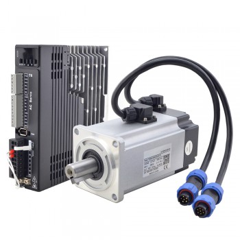 Silnik serwo AC z sterownik T6 Series 400W T6-RS400H2B3-M17S 3000 obr./min 1,27 Nm IP65 z 17-bitowym enkoderem i hamulcowym