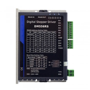 Sterownik krokowy Modbus RS485 DM556RS 0,5-5,6 A 24-48 V DC Pasuje do silników krokowych Nema 17, 23, 24