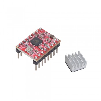 5 szt./opakowanie Moduł sterownika krokowego A4988 z radiatorem do drukarki 3D RepRap