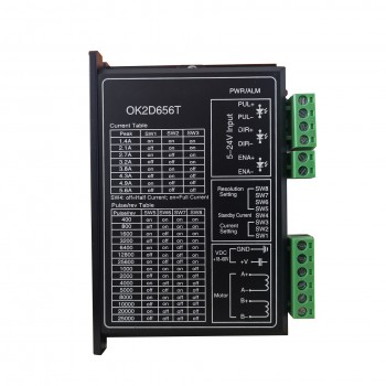 Sterownik silnika krokowego OK2D656T 1,4-5,6A 18-60VDC dla silnika krokowego NEMA23 NEMA24 NEMA34