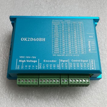 Sterownik silnika krokowego z zamkniętą pętlą 0~5,6A 16~70VDC OK2D60BH do silników krokowych Nema 23, Nema 24