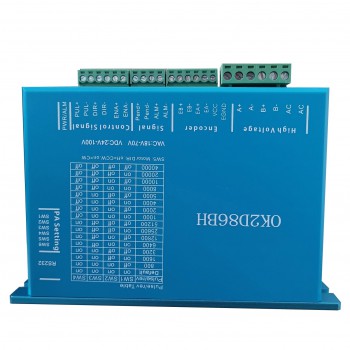 Sterownik silnika krokowego z zamkniętą pętlą 0~6A 24~100VDC OK2D86BH (z chłodnicą i wentylatorem) do silnika krokowego Nema 34