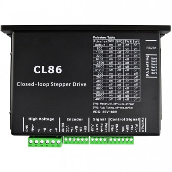 Sterownik silnika krokowego z zamkniętą pętlą CL86 0-8,2 A 24-80 V DC do silnika krokowego Nema 34