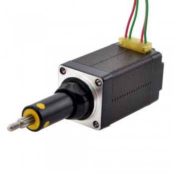 Uwięziony liniowy silnik krokowy NEMA 8 8C15S0504AC5-019RS skok na obrót 2mm skok 19,5mm