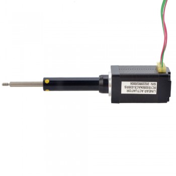Uwięziony liniowy silnik krokowy NEMA 8 8C15S0504AC5-038RS skok na obrót 2mm skok 38,2mm