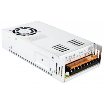 Zasilacz impulsowy 36V S-250-36 7,0A 250W do silnika krokowego