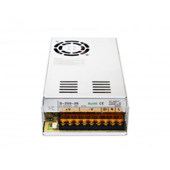 Zasilacz impulsowy 36V S-250-36 7,0A 250W do silnika krokowego