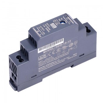 Zasilacz na szynę din 12v MeanWell HDR-15-12 ultra smukły kształt stopnia 15W 1,25A