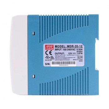 Zasilacz na szynę din 12v MeanWell MDR-20-12 1,67A 20W