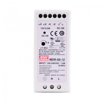 Zasilacz na szynę din 12v Meanwell MDR-60-12 5A 60W