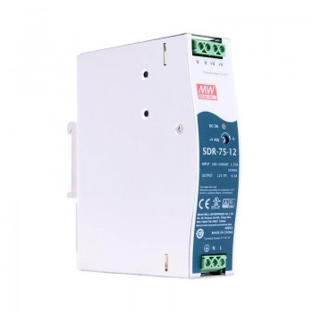Zasilacz na szynę din 12v Meanwell SDR-75-12 6,3A 75,6W