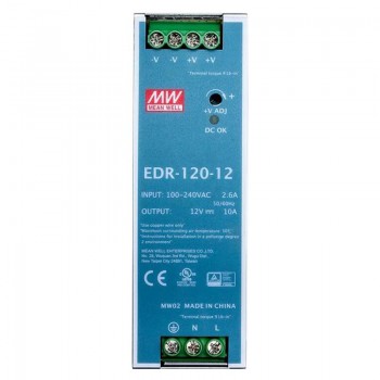Zasilacz na szynę din 24v MeanWell EDR-120-12 12VDC 120W 10A