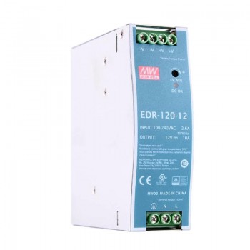 Zasilacz na szynę din 24v MeanWell EDR-120-12 12VDC 120W 10A