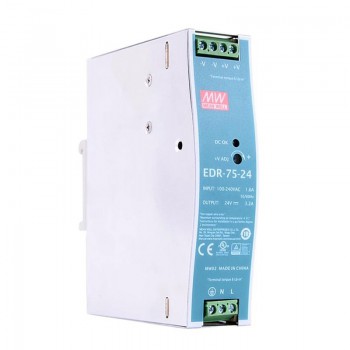 Zasilacz na szynę din 24v MeanWell EDR-75-24 75W 3,2A