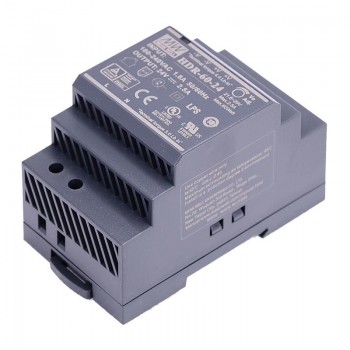 Zasilacz na szynę din 24v MeanWell HDR-60-24 60W 2,5A ultra smukły kształt stopnia