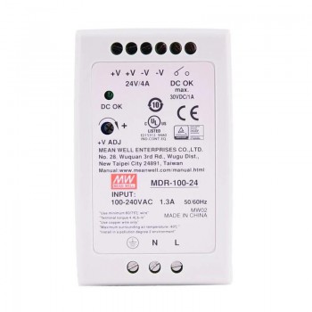 Zasilacz na szynę din 24v Meanwell MDR-100-24 100W 4A