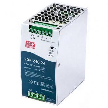 Zasilacz na szynę din 24v Meanwell SDR-240-24 z funkcją PFC